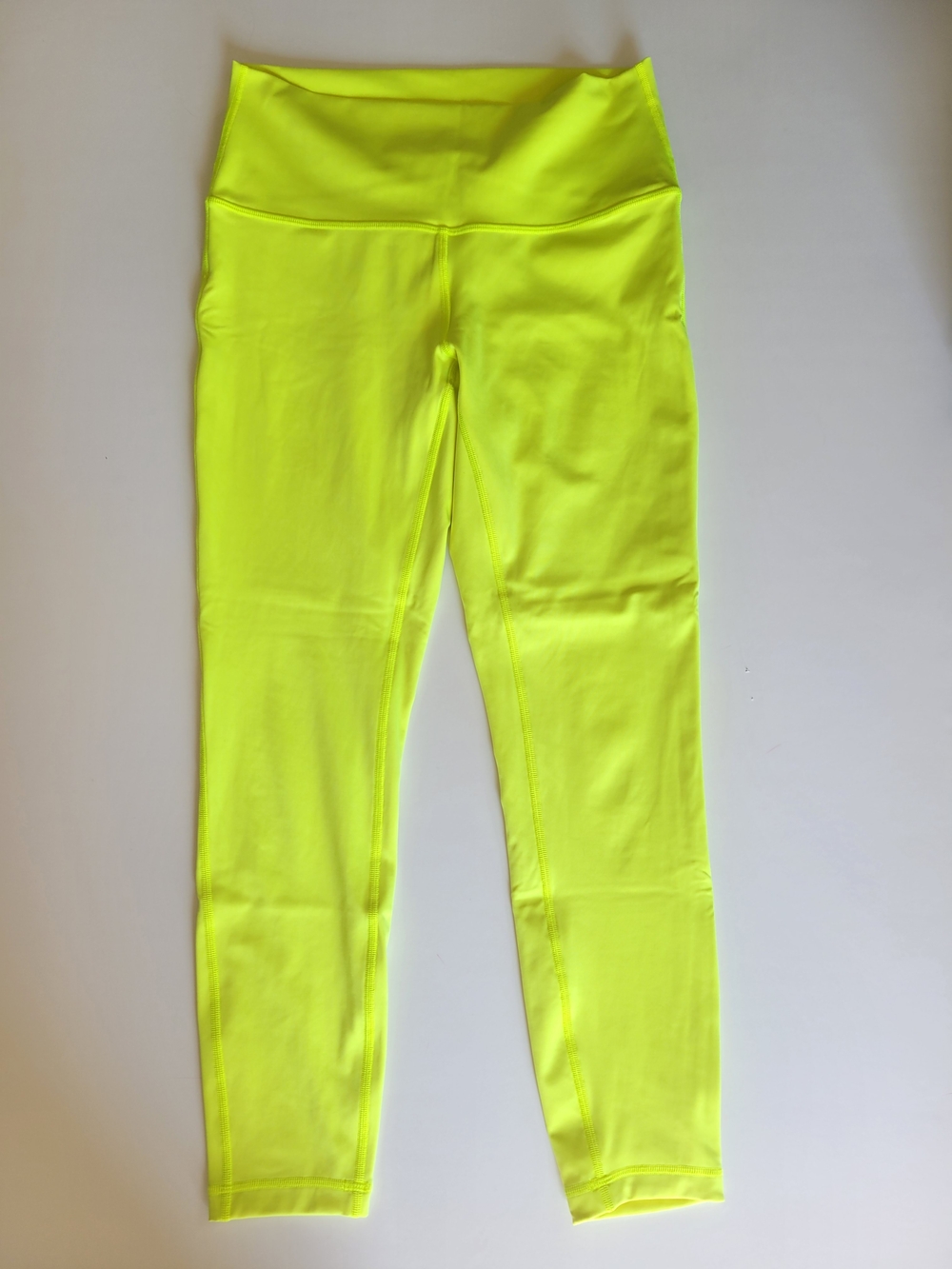 lululemon athletica Wunder Under Neon Yellow High-Waist Leggings Size 8